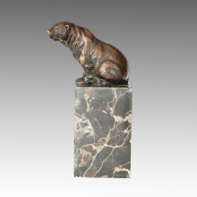 Маленькая статуя животного Сидящая медведь Бронзовая скульптура Tpal-278